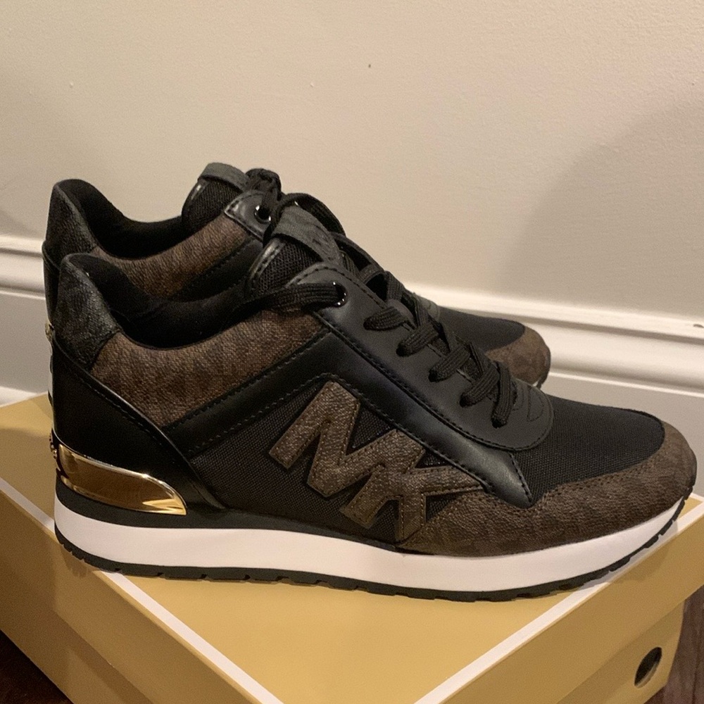 Michael Kors Women’s Black and Brown Sneakers